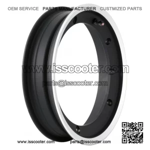 Matt Black with Polished Edge Aluminium Wheel Rim for VESPA PX, PE, PK, T5 & LML STAR.