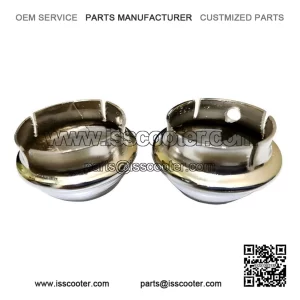 Plastic Chrome Finish 10" Wheel Hub Cap Set (Front & Rear) for VESPA PX & LML.