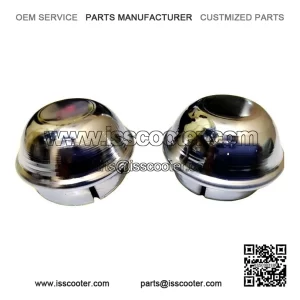 New 10" Chrome Wheel Hub Cap Set (Front & Rear) to fit Vespa PX & LML.