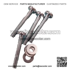 Classic Headset Top Fixing Screw Kit for Vespa PX, LML & T5 ?C Set of 4 Screws with Washers.