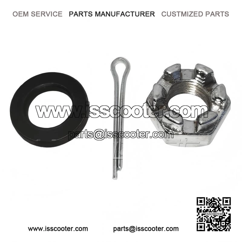 Rear Hub Castle/Castellated Nut with Washer & Pin for Vespa PX Mk1 125/150/200.