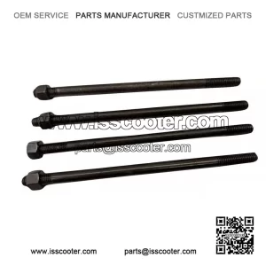 4-Pack Cylinder Barrel Holding Stud Kit (175mm) for Vespa PX200, P200 & Rally 200.