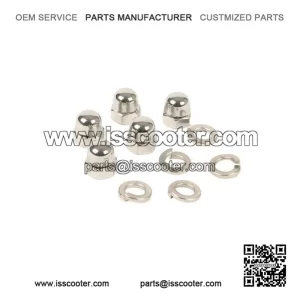 Cap Nut Set for Rim (Stainless Steel M8 SW=13mm) ?C fits Vespa Type PX.