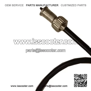 Screw-Type Speedometer Cable (Inner & Outer in Black) for Vespa PX Mk1, P125X & P150X, also fits LML.