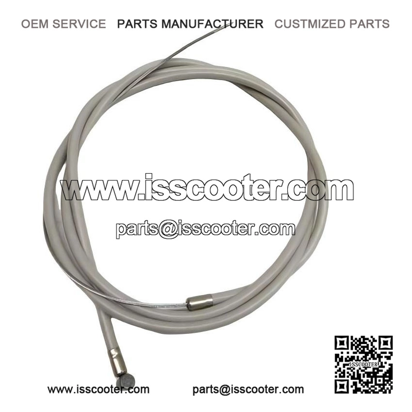 Grey Drum Brake Front Brake Cable (Italian #002498) for Vespa PX.