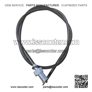 Complete Black Screw-On Type Speedo Cable (Inner & Outer) for Early Vespa PX & LML.