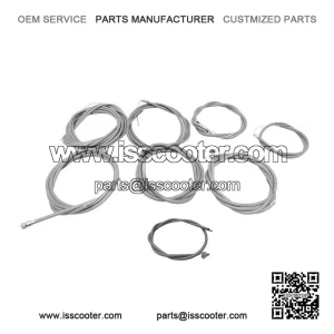 New Complete 8-Wire Cable Kit with Outer in Gray for Vespa PX alt 80-200 & Stella.