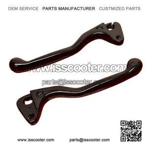 Sports Black Dog Leg Clutch & Front Brake Levers for VESPA PX, PE & T5 (1977-1998).