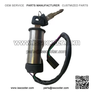 Complete Steering/Ignition Lock Assembly (4-Wire DC) with Key for VESPA PX & LML.