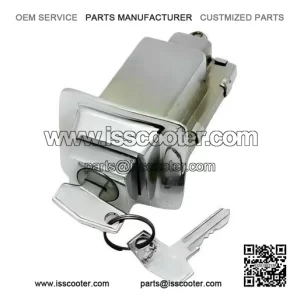 Chrome Plated Seat Lock with 2 Keys ?C Compatible with Vespa PX & PE Models.