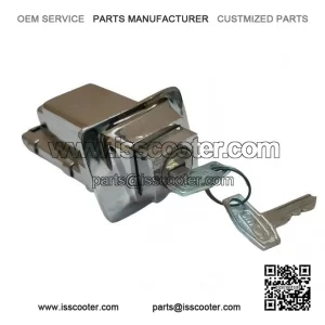 Chrome Plated Seat Lock with 2 Keys ?C Compatible with Vespa PX, PE & LML.