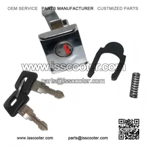 CHROME?PLATED GLOVE / TOOL BOX LOCK WITH 2 KEYS ?C For Vespa PX, PE 150, LML NV