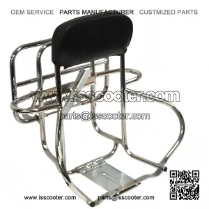 Chrome Rear Rack / Spare Wheel Backrest / Carrier for Vespa PX & LML 2T 125/150/200.