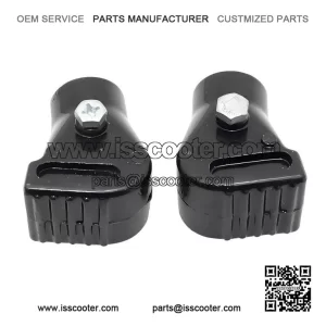 Pair of Black Stand Shoes/Feet for Vespa PX, LML, Star & Stella.