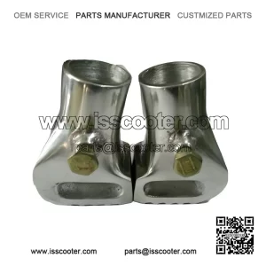 Brand New Pair of Polished Alloy Stand Feet for Vespa PX, P125X, PX200, T5, LML & PK.
