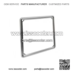 Chrome European License Plate Frame 185??185 mm, Vespa PX 125-150-200