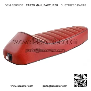 Sports Seat in Red with Black Trim for VESPA PX 125/150/200 (1977-2016).