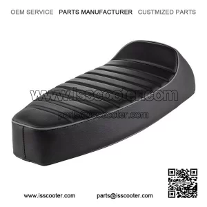 Black Slope Back Sports Seat with Push Button Lock for VESPA PX, PE, T5 CLASSIC & LML 2T.